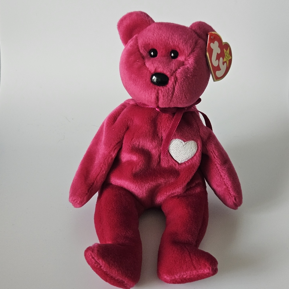 Vintage Ty 1998 Valentina Bear Beanie Baby